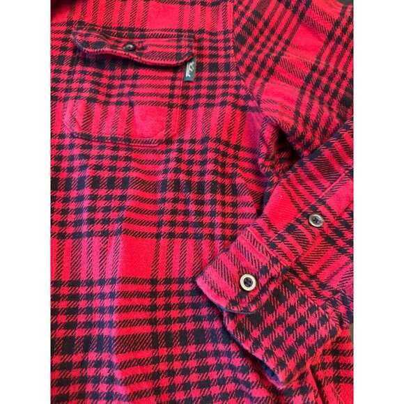 Vintage Woolrich Red & Black Plaid Flannel Button-Up Shirt XL - Picture 4 of 6